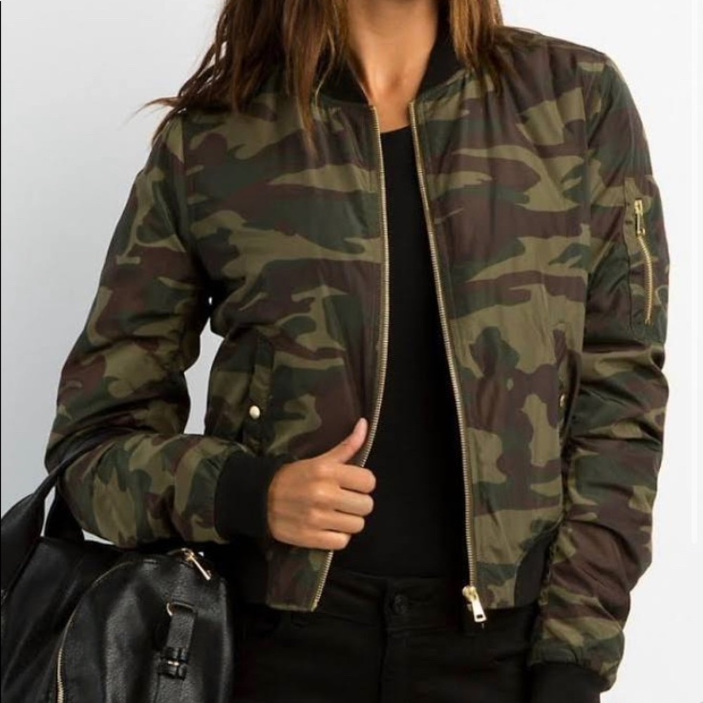 Dear John Camo Bomber Jacket - Size S